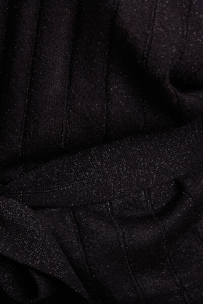 Gilet style kimono ceinturé noir femme
