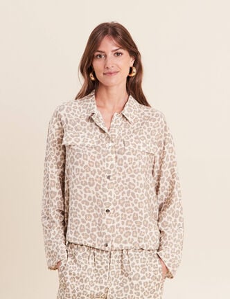 Chemise esprit veste blanc femme
