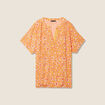 T-shirt manches courtes jaune fonc&eacute; femme