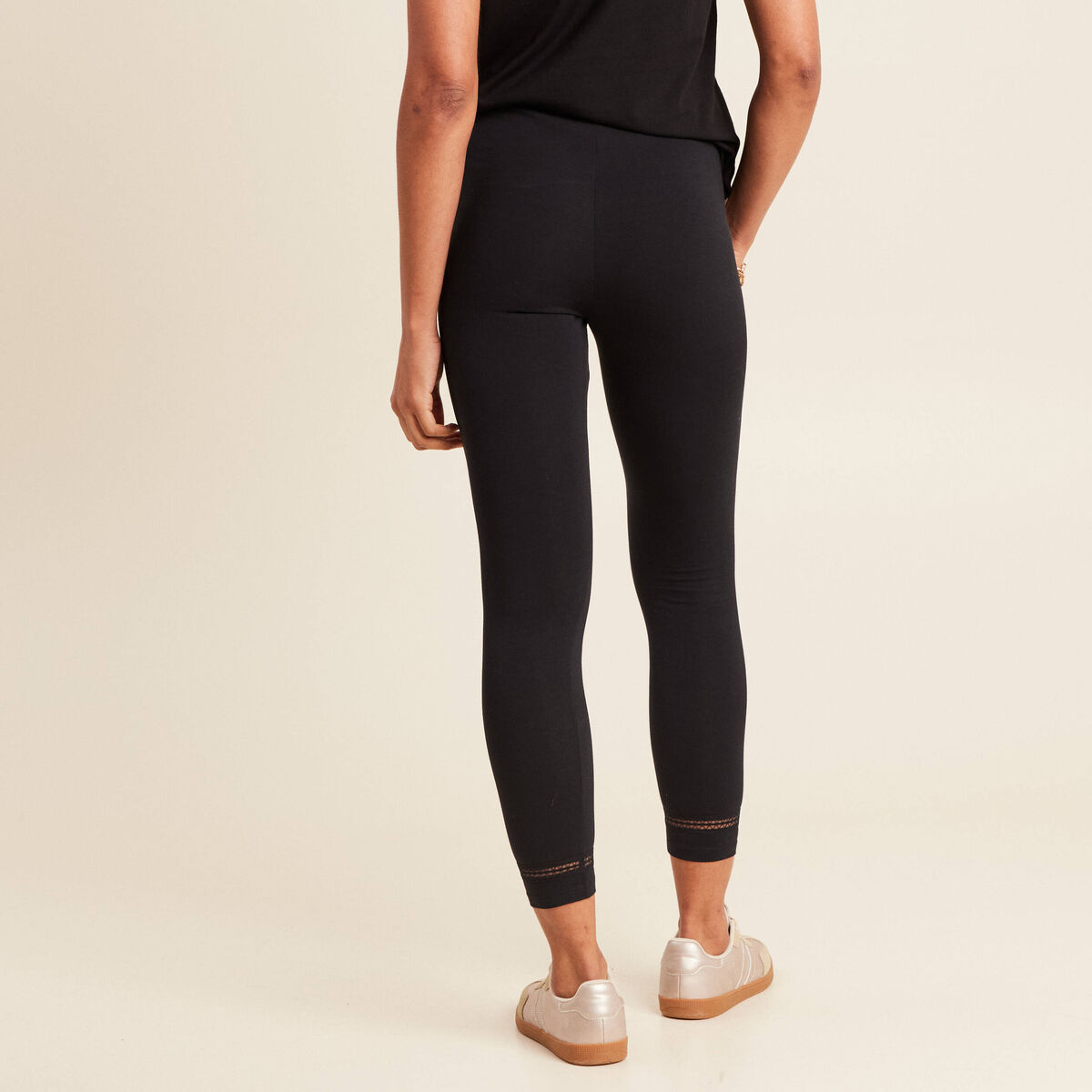 Pantalon legging 7/8ème noir femme