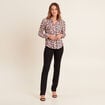 Pantalon droit taille haute noir femme