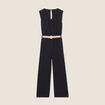 Combinaison pantalon fluide noir femme