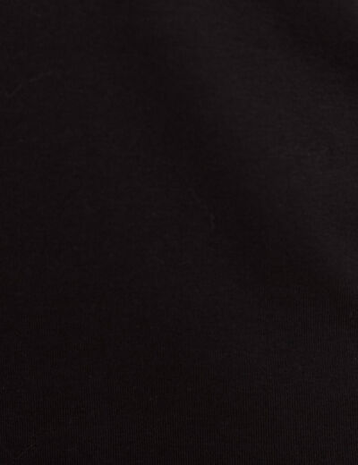 T-shirt ajusté col rond manches longues noir femme
