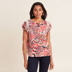 T-shirt manches courtes multicolore femme