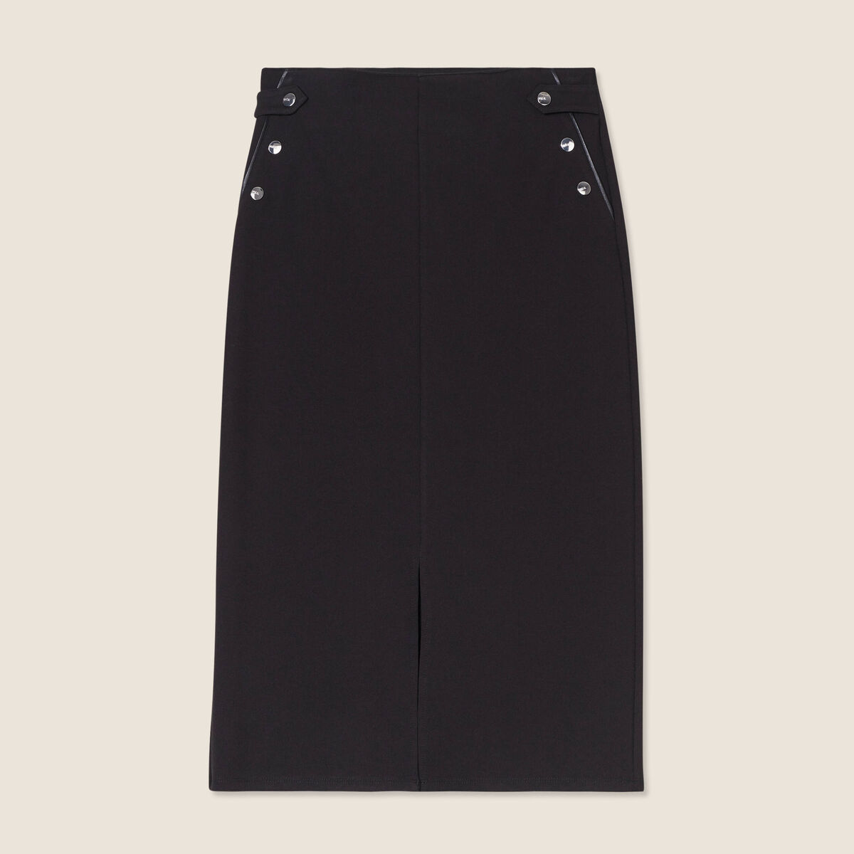 VILA COURTE - Jupe crayon - noire/noir VILA COURTE - Jupe crayon - noire/noir