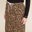 Jupe longue droite marron femme