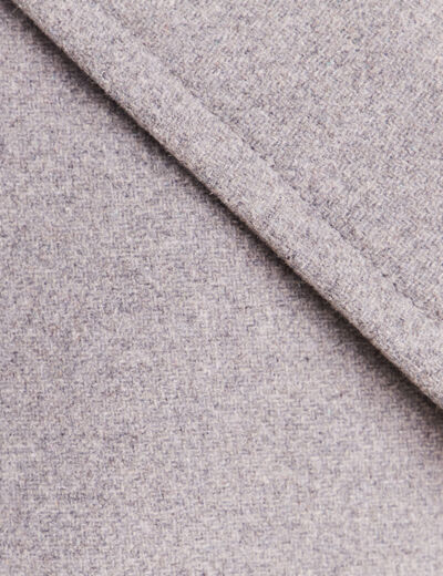 Caban doubl&eacute; avec capuche gris clair femme