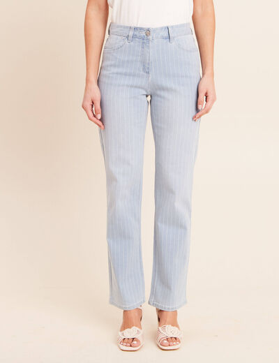 Jean coupe droite taille standard blanc femme