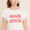 T-shirt manches courtes ecru femme