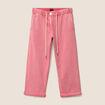 Pantacourt coupe mom rose vif femme