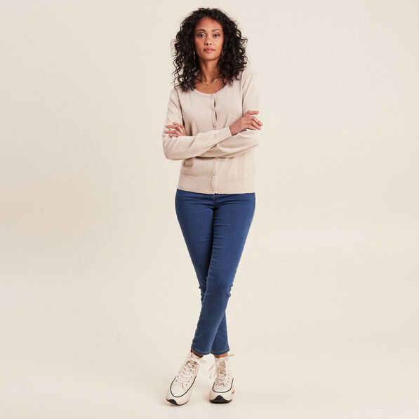 jeans leger taille standard 78eme denim double stone femme Jeans léger taille standard 7/8ème denim double stone femme