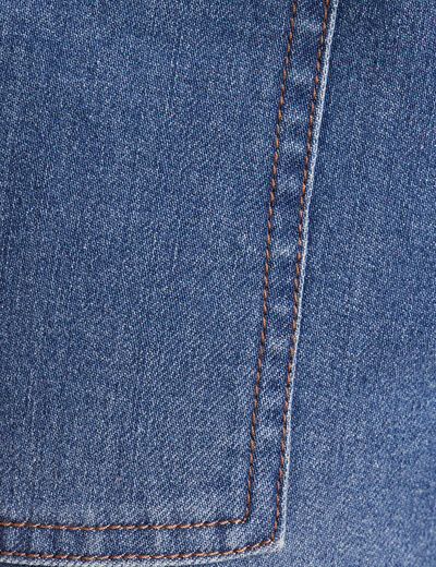 Pantalon mom 7/8&egrave;me en coton denim stone femme