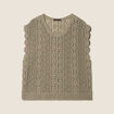 D&eacute;bardeur macram&eacute; vert clair femme