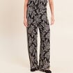 Pantalon fluide coupe large noir femme