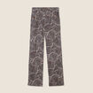 Pantalon flou taille haute noir femme