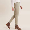 Pantalon léger taille haute long vert clair femme