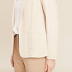 Veste tailleur cintr&eacute;e ecru femme