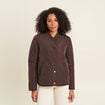 Doudoune doubl&eacute;e marron fonc&eacute; femme