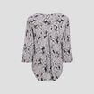 Blouse manches 3/4 noir femme