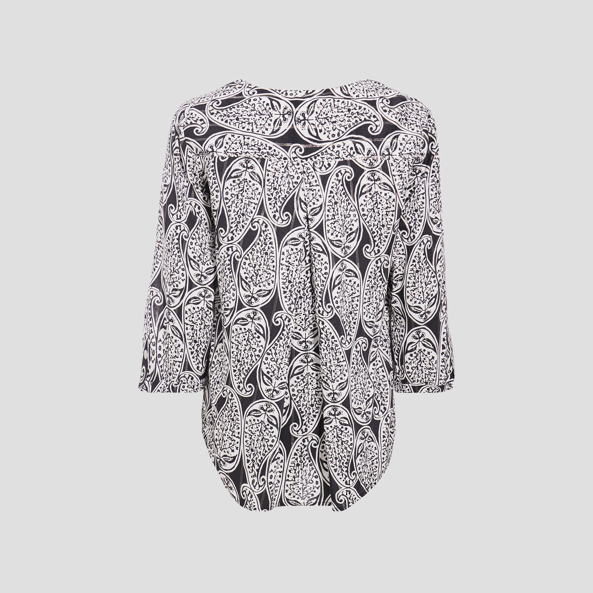 Blouse manches 3/4 noir femme