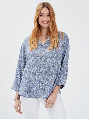 Chemise manches 34 blanc femme