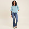 T-shirt manches courtes bleu gris femme