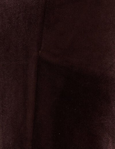 Pantalon large taille haute marron fonc&eacute; femme