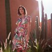 Robe portefeuille rose femme