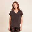T-shirt manches courtes couleur cuivre femme
