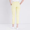 Pantalon chino droit jaune pastel femme