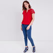 T-shirt manches courtes rose framboise femme