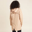 Parka mi-longue à capuche beige femme