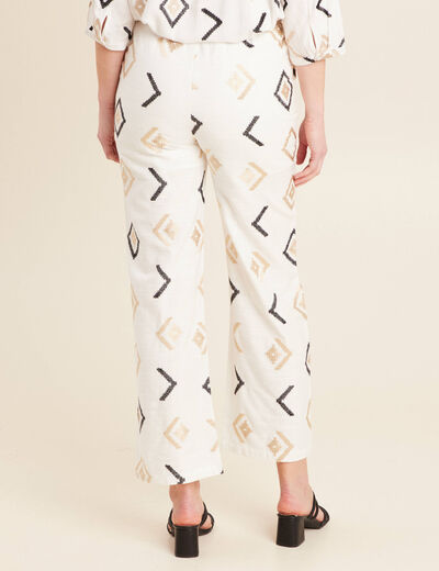 Pantalon droit blanc femme blanc femme