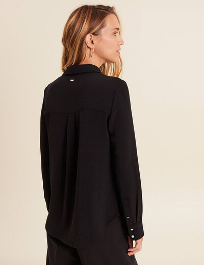 Chemise manches longues noir femme