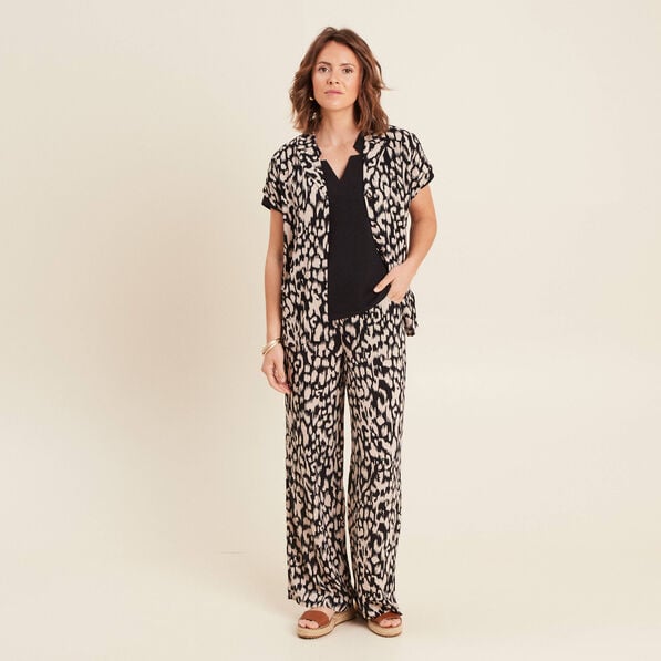 blouse fluide manches courtes noir femme Blouse fluide manches courtes noir femme