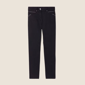 pantalon ajuste taille haute noir femme Pantalon ajusté taille haute noir femme