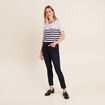 T-shirt manches courtes bleu foncé femme