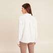 Chemise fluide manches longues ecru femme