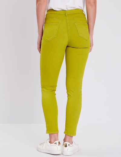 Pantalon léger taille standard 7/8ème vert olive femme