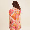 Blouse manches courtes orange femme