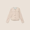Veste cintr&eacute;e r&eacute;versible manches longues blanc femme