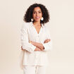 Chemise ample manches 3/4 beige femme