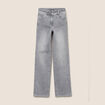Jean taille haute denim gris clair femme
