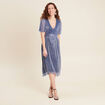 Robe longue &eacute;vas&eacute;e bleu ciel femme