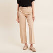 Pantalon flare 7/8ème beige femme