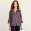 Blouse manches 3/4 multicolore femme