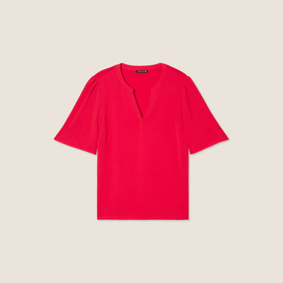 T-shirt manches courtes rouge femme