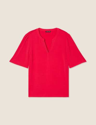 T-shirt manches courtes rouge femme
