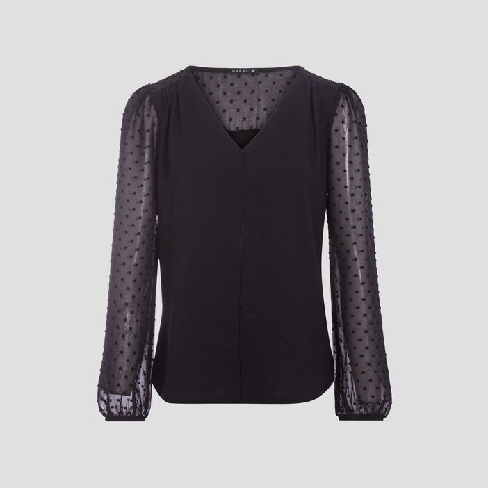 T-shirt manches longues noir femme