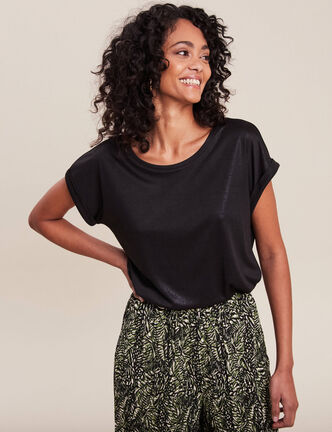 T-shirt manches courtes noir femme